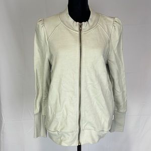 NWT puff sleeve zip up